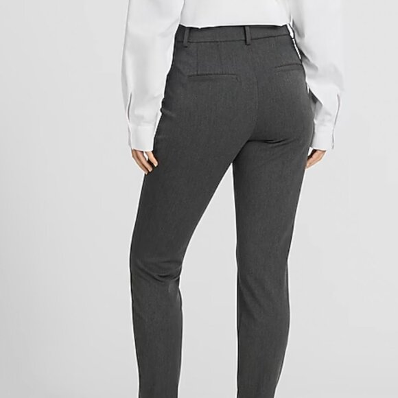 NWT Express Womens Editor High Waisted Skinny Pant Size 0 Heather Grey - Picture 3 of 3